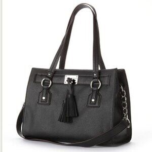 NEW Dana Buchman Hillary Satchel Black Handbag